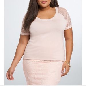 Torrid short sleeve off the shoulder shirt
